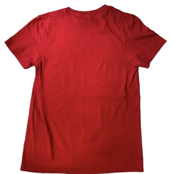 Christmas Home Alone Merry Ya Filthy Animal Short Sleeve Red T Women’s L Men’s S - Picture 3 of 5